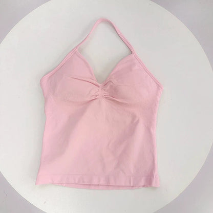 Women's Open Back Sports Bra – Breathable Yoga Top