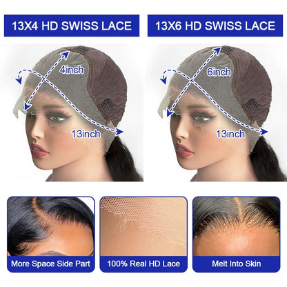 Straight Bob HD Lace Front Wig Human Hair 13x4 13x6 Brazilian