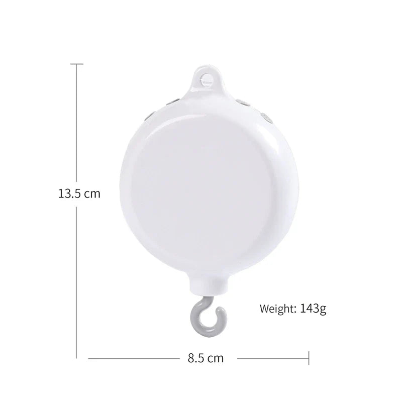 Baby Crib Music Box Mobile – Rotating Arm with Hanging Rattles