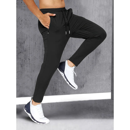 Men's Slim Fit Jogger Pants with Zip Pockets – Plus Size