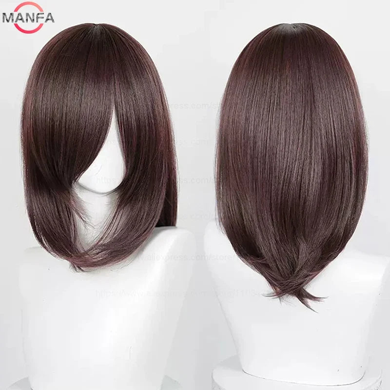 Anime Cosplay Wig - 40cm Medium Straight Wig with Bangs