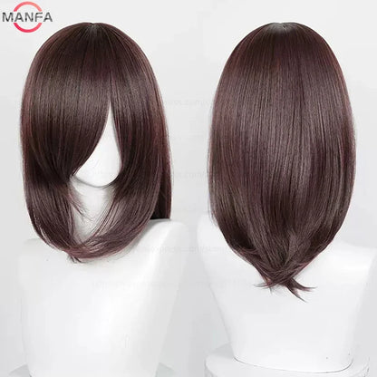 Anime Cosplay Wig - 40cm Medium Straight Wig with Bangs