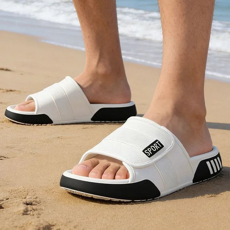Men's Sport EVA Slippers – Soft Sole Plus Size Indoor & Outdoor Slides