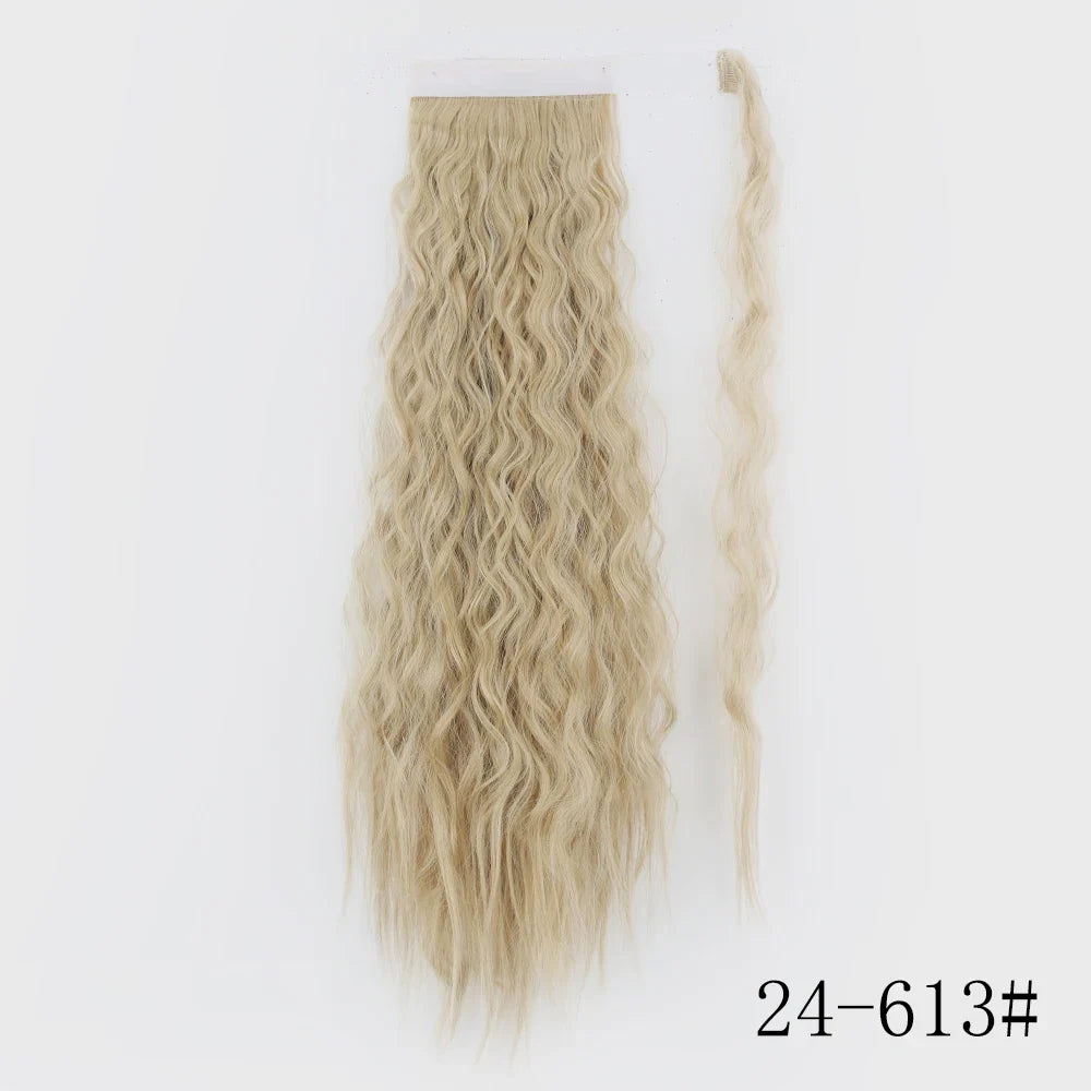 Wrap Around Ponytail Extension – Long Straight Synthetic Clip-In