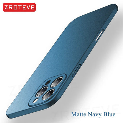 ZROTEVE Slim Matte Hard PC Case for iPhone 17 16 15 14 13 12 Series – Ultra-Thin Frosted Cover