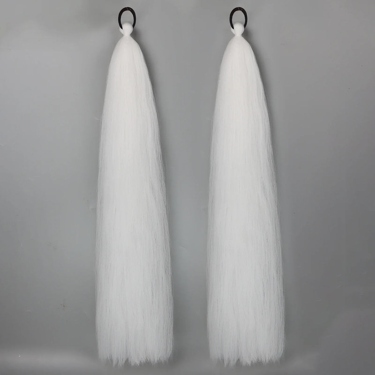 Synthetic Ponytail Extension 2-Piece Set – Long Straight with Rubber Band