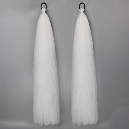Synthetic Ponytail Extension 2-Piece Set – Long Straight with Rubber Band