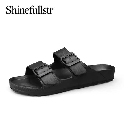 Men's EVA Double-Buckle Slide Sandals – Lightweight Anti-Slip