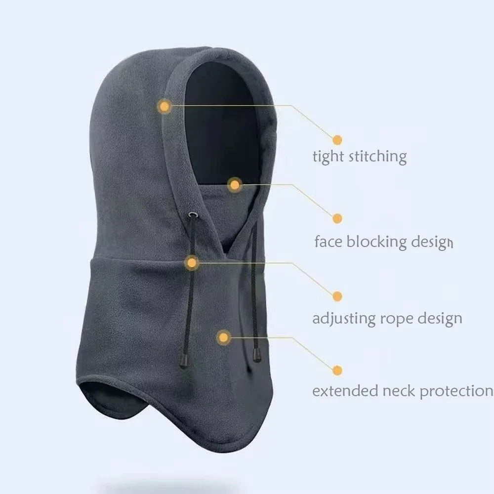 Winter Fleece Balaclava Hood with Face Mask