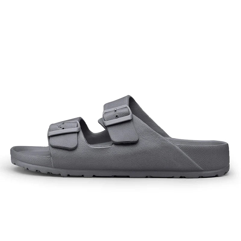 Men's EVA Double-Buckle Slide Sandals – Lightweight Anti-Slip