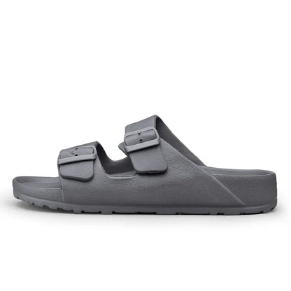 Men's EVA Double-Buckle Slide Sandals – Lightweight Anti-Slip