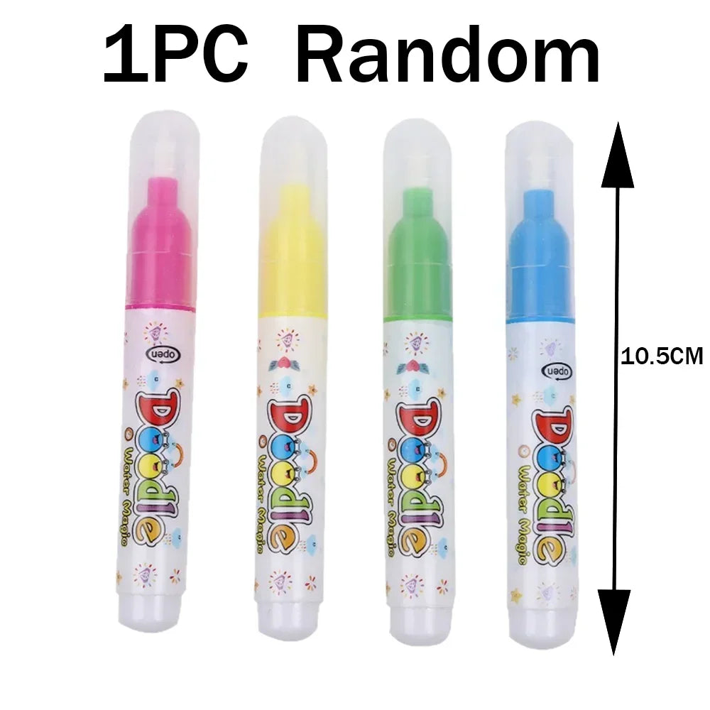Magic Water Coloring Book for Kids with Water Pen – Animal Cartoon Reusable Drawing Book