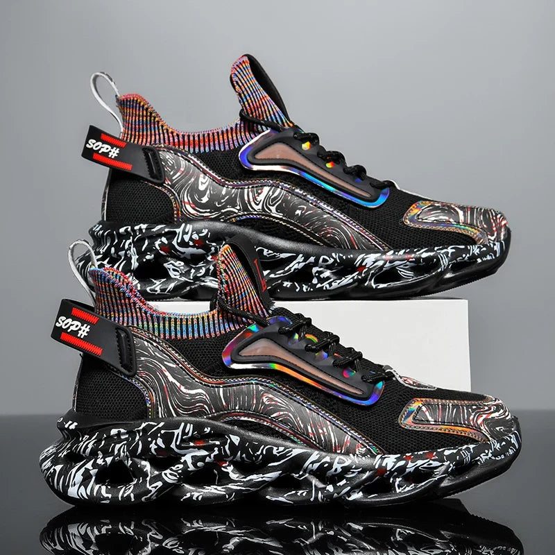Men's Chunky Sneakers – Air Cushion Sole, Breathable Casual Running Shoes