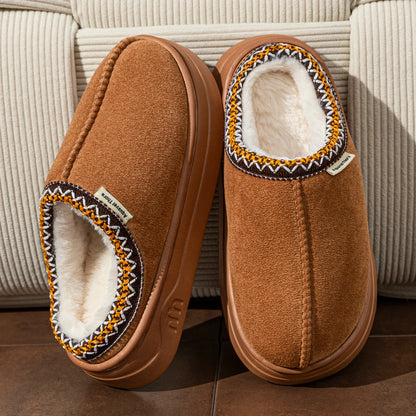 Fur-Lined Slipper Clogs – Warm Anti-Slip Winter Shoes for Women & Men