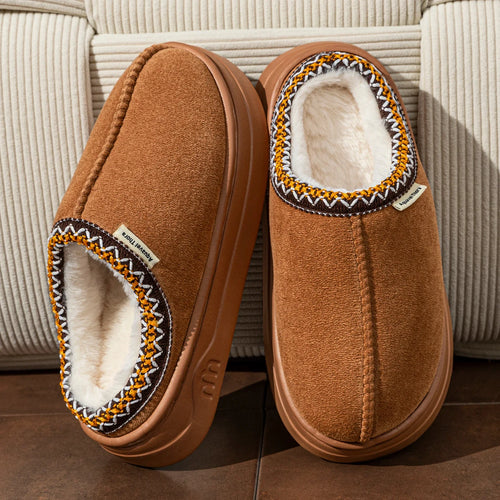 Fur-Lined Slipper Clogs – Warm Anti-Slip Winter Shoes for Women & Men