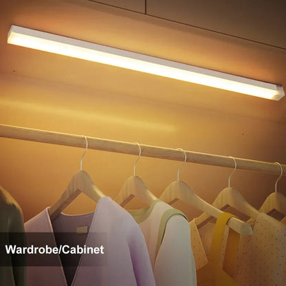 LED Motion Sensor Light Bar – Wireless USB-C Rechargeable Cabinet & Wardrobe Lamp