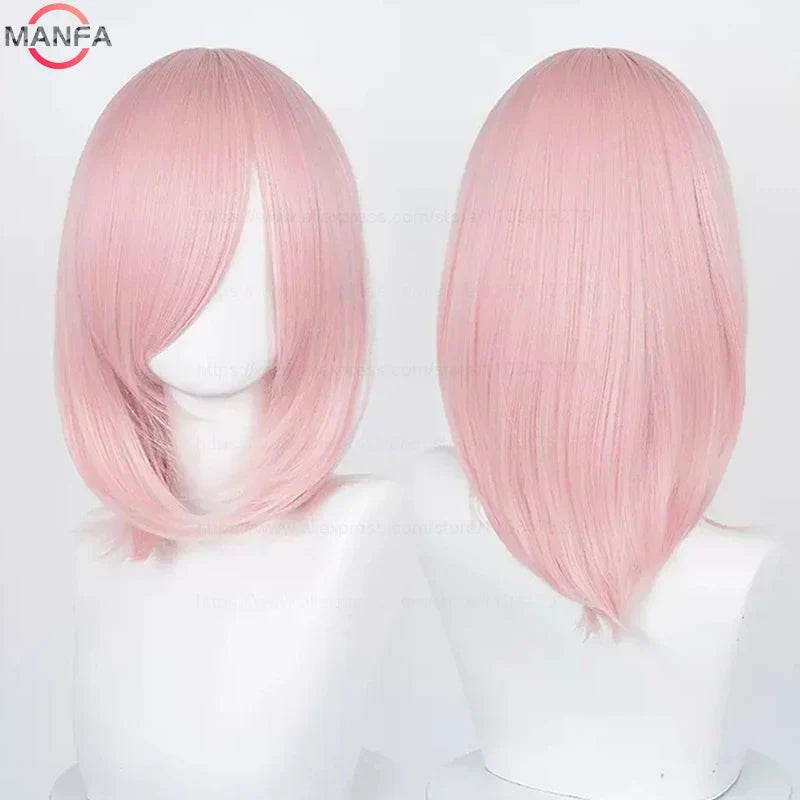 Anime Cosplay Wig - 40cm Medium Straight Wig with Bangs