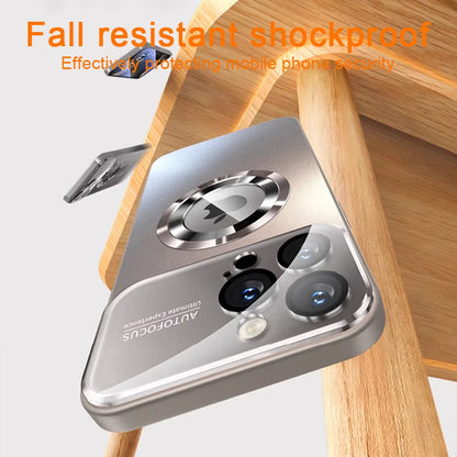 MagSafe Glass iPhone Case with Magnetic Ring & Camera Protector