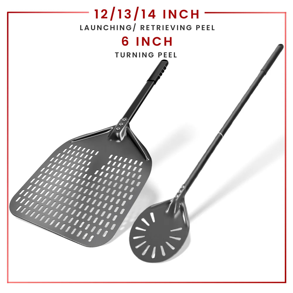 Aluminum Pizza Peel – Hard Anodized Bread Paddle for Oven Baking