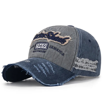 Embroidered Vintage Baseball Cap – Distressed Streetwear Hat