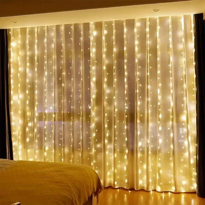 LED Curtain Fairy Lights – USB Remote Control 3M String