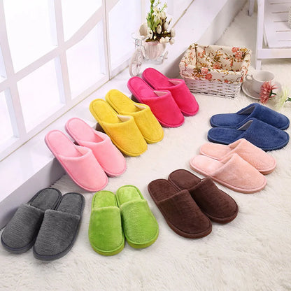 Men's Winter Plush Slippers – Warm Indoor House Shoes