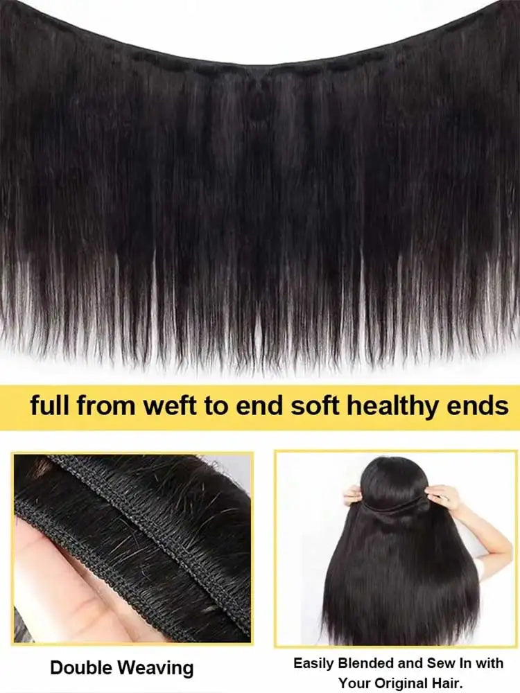 Bone Straight Human Hair Bundles – Brazilian Remy Hair