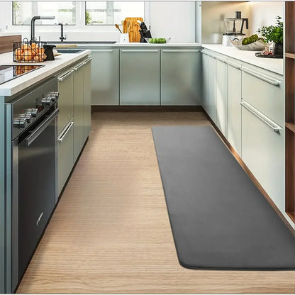 Kitchen Floor Mat Non-Slip Absorbent Flannel Runner Rug for Home & Hallway