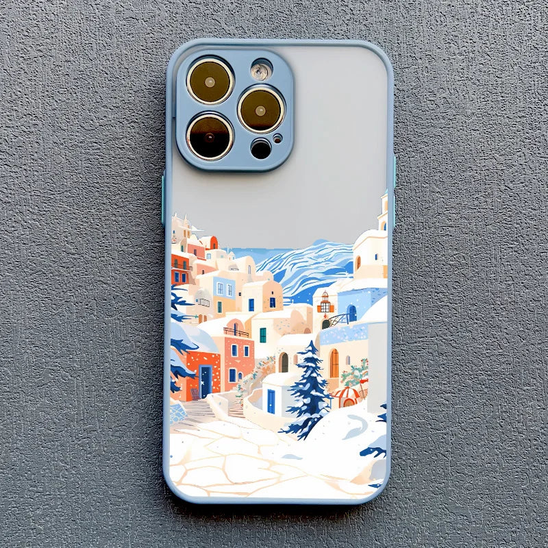 Christmas Snow Village iPhone Case – Festive Winter Design