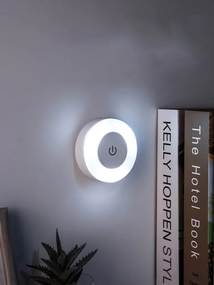 Touch Sensor LED Night Light – USB Rechargeable Magnetic Wall Lamp