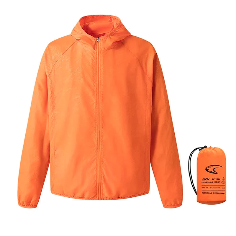 Waterproof Rain Jacket – Unisex Packable Hooded Outdoor Jacket for Camping, Fishing & Hiking