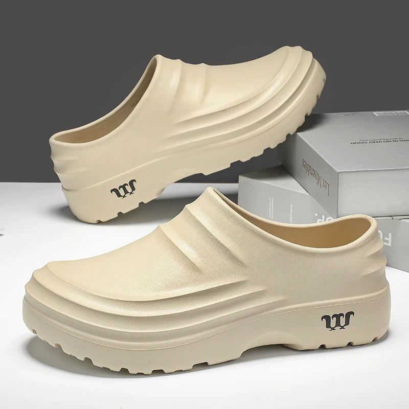 Men’s Waterproof Non Slip Chef Clogs Garden & Beach Shoes Size 36–48