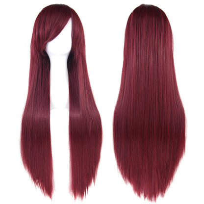 32 Inch Long Straight Synthetic Wig – Cosplay & Party, 36 Colors
