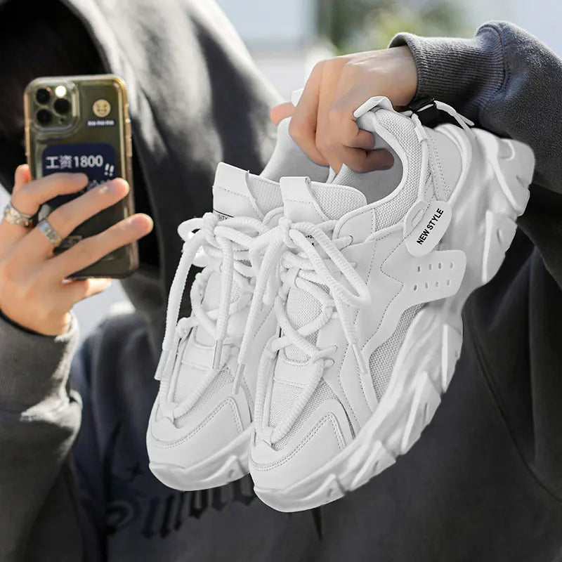 Men's Breathable Chunky Sneakers | Thick Sole Running Shoes
