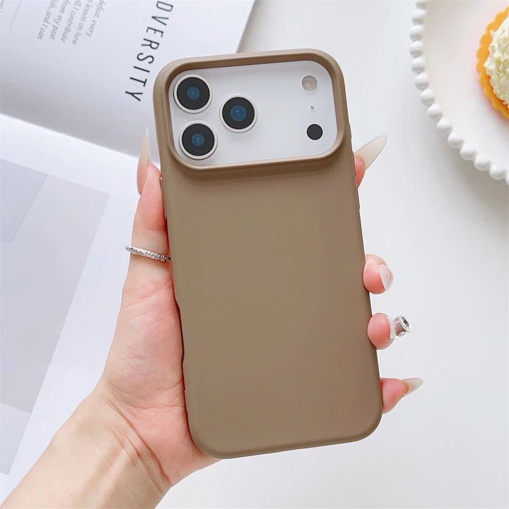iPhone Case Matte Candy Color Liquid Silicone Shockproof Cover