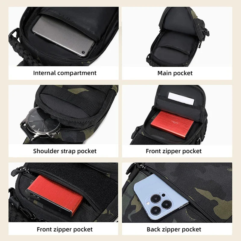 Tactical Chest Bag Men – Outdoor Sling Shoulder Pack for Hiking & Camping