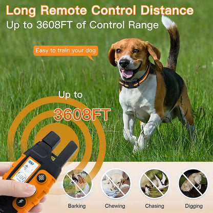 Electric Dog Training Collar – 3300ft Remote, Waterproof, for 5–120 lbs Dogs