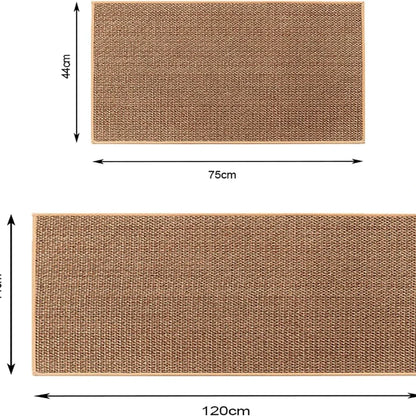 Kitchen Rug Runner – Washable Non-Slip Faux Sisal Mat