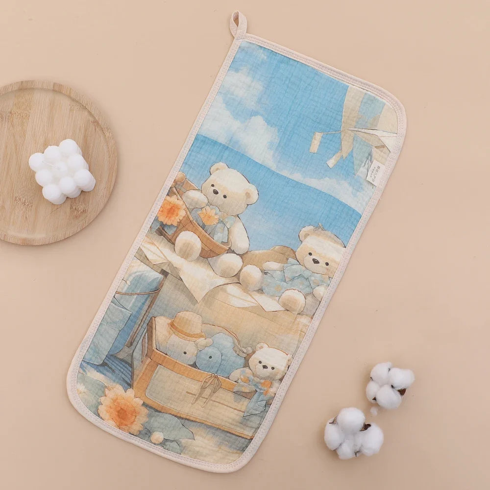 Baby Muslin Burp Cloth & Face Towel – 6-Layer Cotton Gauze