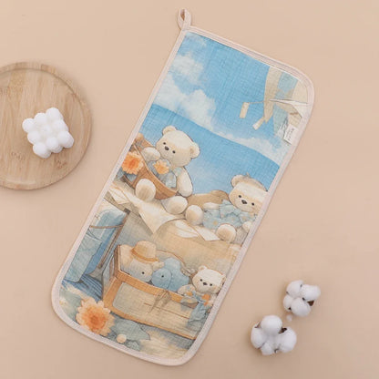 Baby Muslin Burp Cloth & Face Towel – 6-Layer Cotton Gauze