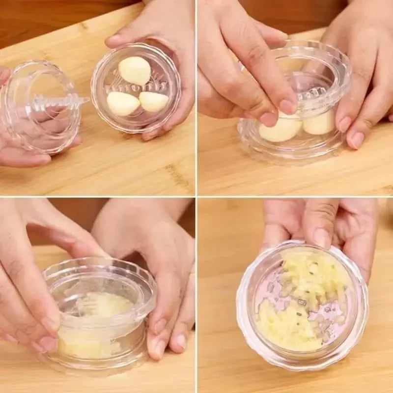Manual Garlic Crusher – Roll Press Chopper Kitchen Gadget