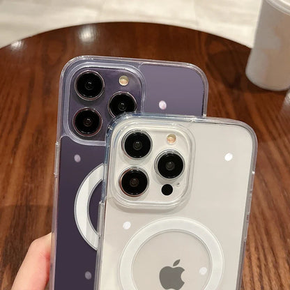 MagSafe Clear iPhone Case – Magnetic Transparent Wireless Charging Cover