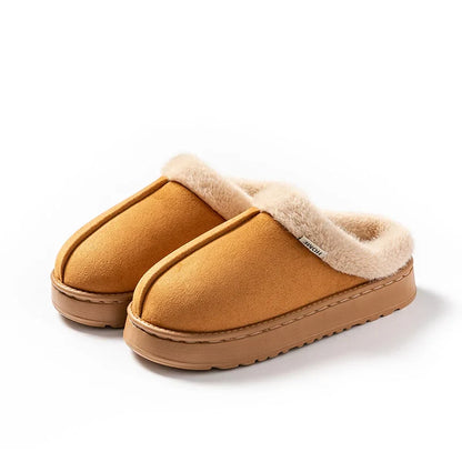 Fluffy Indoor Slippers – Thick EVA Sole Warm Anti-Slip House Shoes