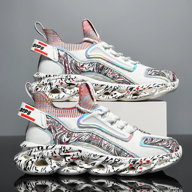Men's Chunky Sneakers – Air Cushion Sole, Breathable Casual Running Shoes