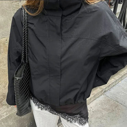 Turtleneck Zipper Jacket – Women's Casual Outerwear
