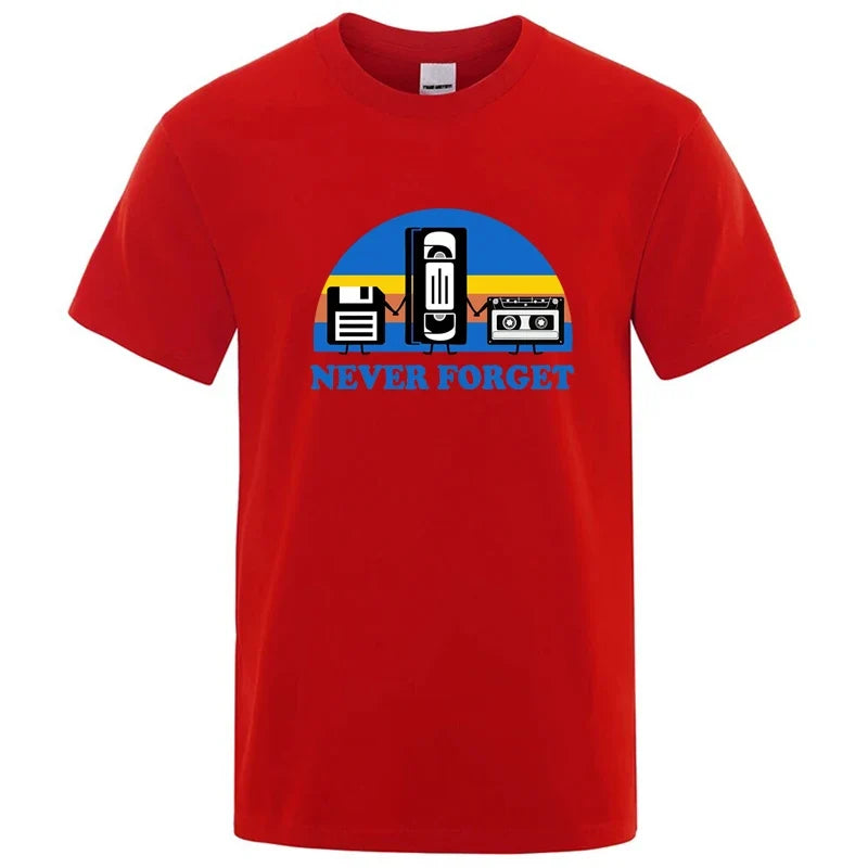 Never Forget Graphic T Shirt Funny Music Cotton Blend Tee