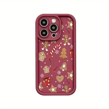 Christmas Gingerbread Pattern iPhone Case – Cute Holiday Cover