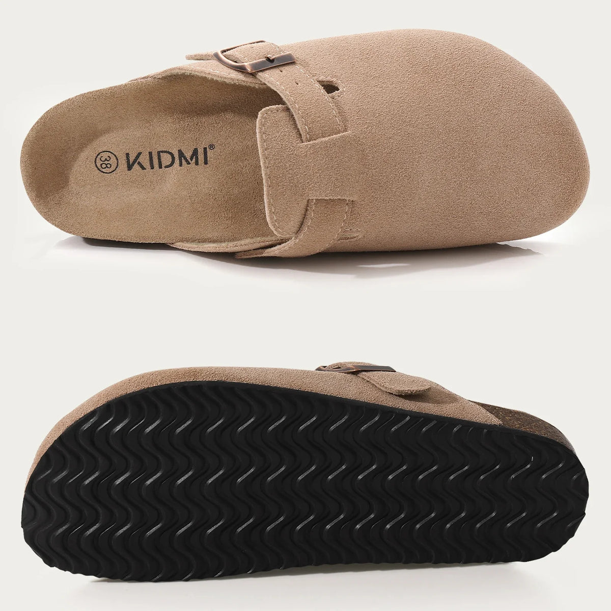 Suede Mule Clogs – Women's Cork Arch Support Outdoor Slippers