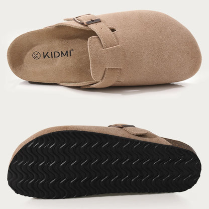 Suede Mule Clogs – Women's Cork Arch Support Outdoor Slippers