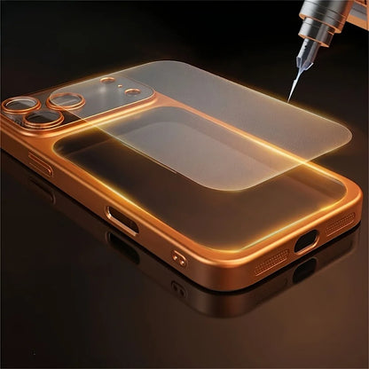 Luxury Plating Transparent iPhone Case with Lens Protection